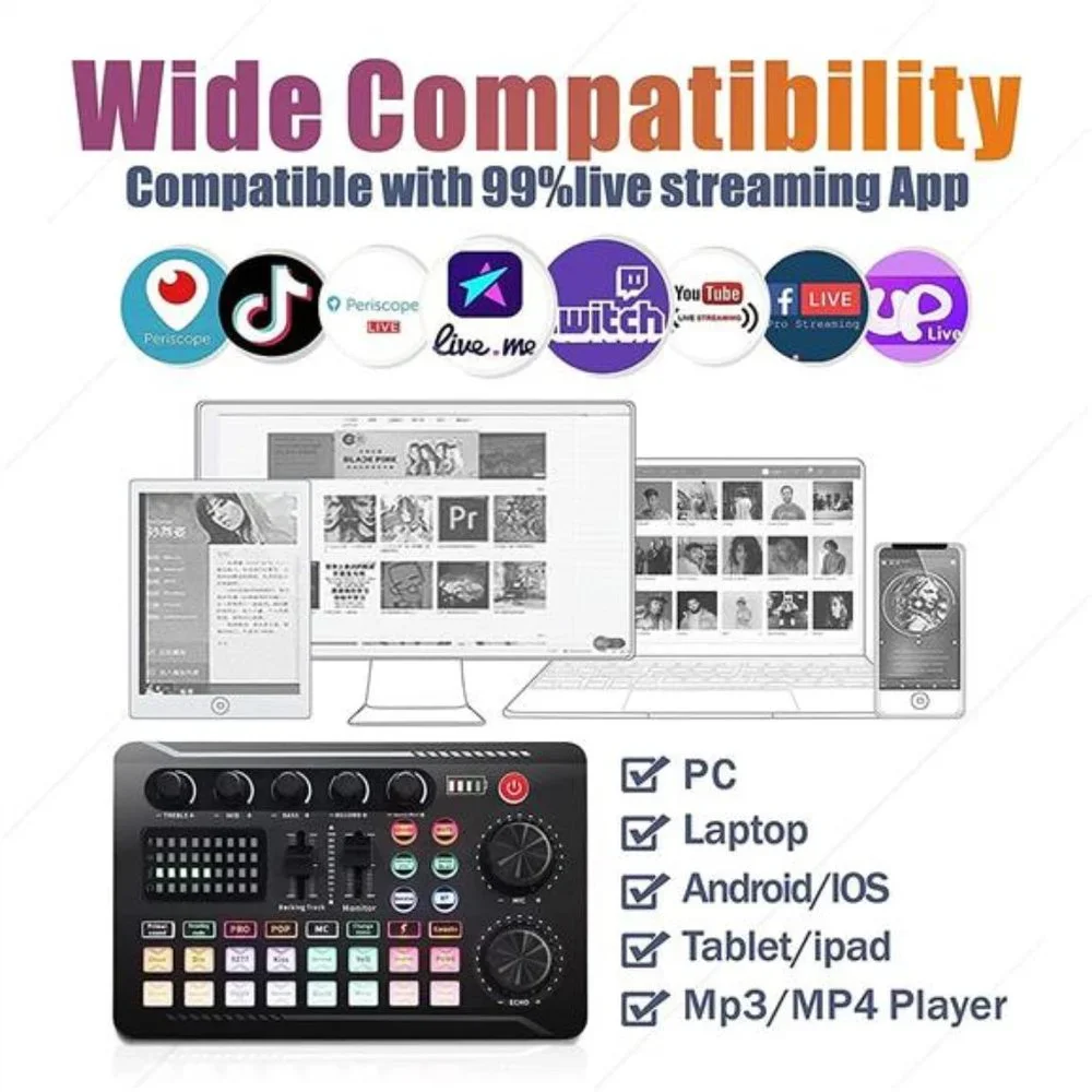 Podcast Equipment Bundle,Condenser Microphone with Tripod Stand and Professional